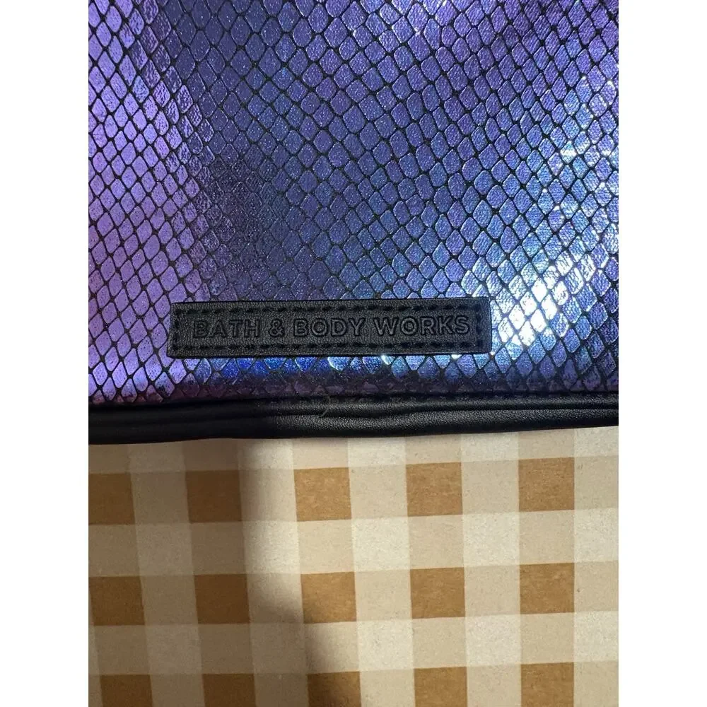 Bath & Body Works Disney Maleficent Iridescent Cosmetic Makeup Bag Dragon New